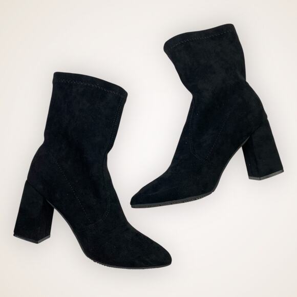 Women’s 36 Black Suede Ankle Booties - Picture 5 of 7